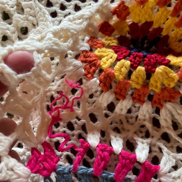 Multi Color Bohemian Cardigan and a Bonus Crochet Tank with Butterflies - Picture 8 of 8